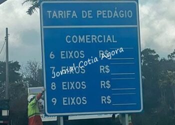 Placa referente a pedágio assusta moradores de Cotia e região. CCR explica