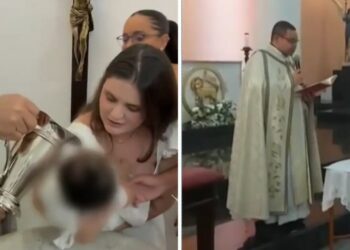 Padre se recusa a dizer nome de criança durante batizado por não considerá-lo cristão