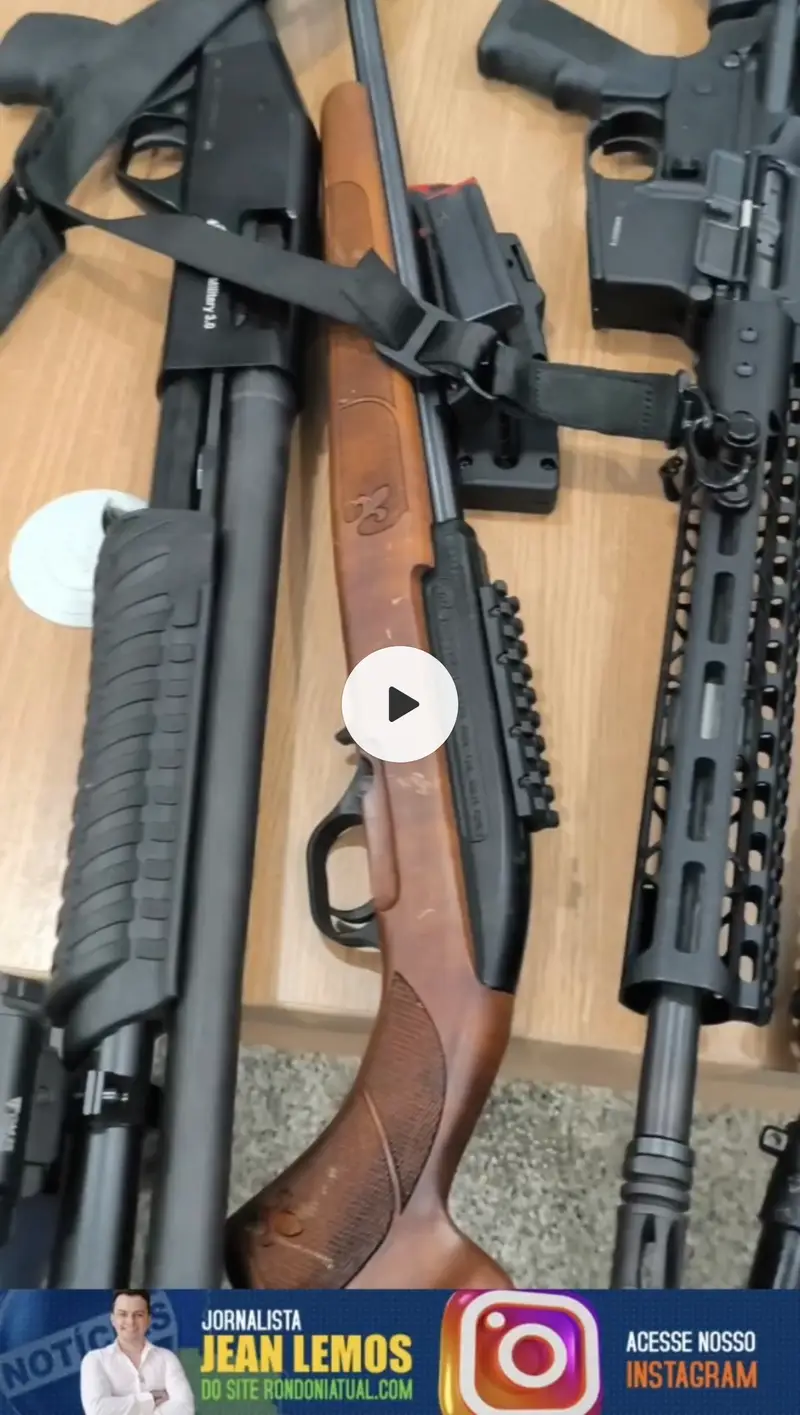 Polícia Civil apreende fuzil, pistolas e espingardas durante cumprimento de mandado em Ji-Paraná