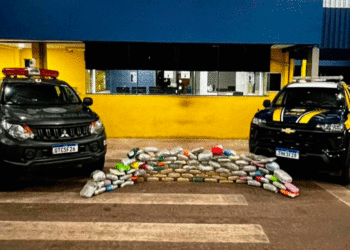 PRF apreende quase 69 kg de drogas em caminhão em Pimenta Bueno