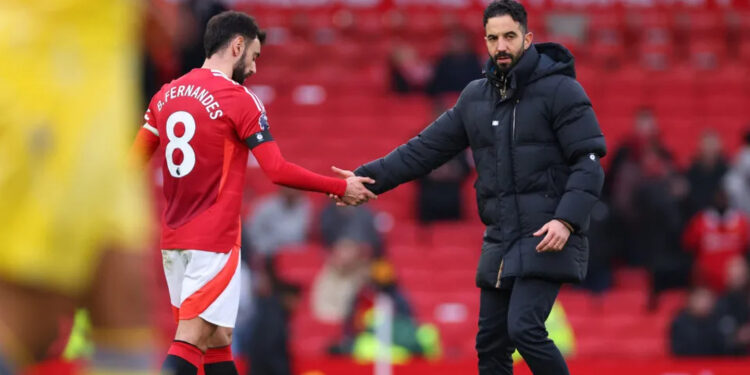 Ruben Amorim destaca marca de Bruno Fernandes: “É um pouco diferente do que eu esperava”
