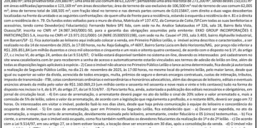 Edital de Leilão – Banco BS2 – Imóvel Estrada Fernando Nobre, 1777, nº80 – Cotia – SP