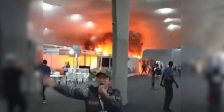 Ao menos 13 pessoas precisaram de atendimento após inalar fumaça com incêndio na COP30