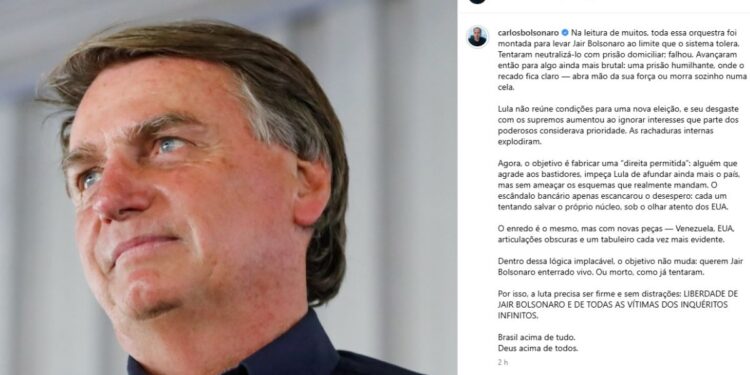 Pré-candidato a senador por SC, Carlos Bolsonaro diz que querem o pai dele “enterrado vivo”