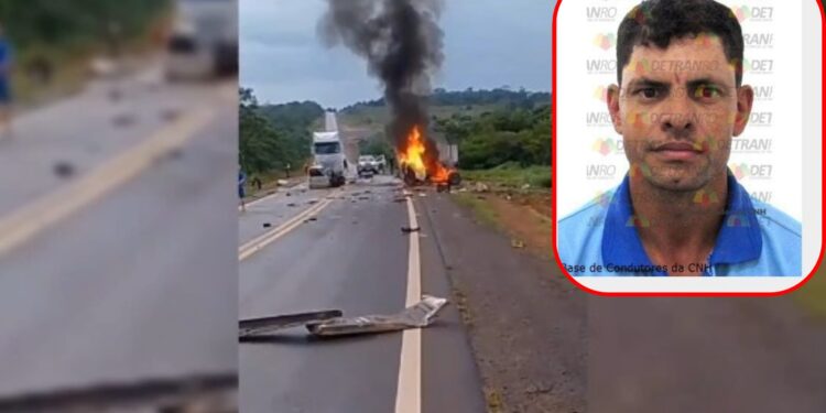 Vídeo – Acidente envolvendo caminhonete e dois caminhões na BR-364 mata Mizael de Souza Silva, de 42 anos