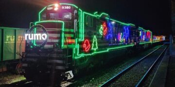 Caucaia do Alto vai receber o trem iluminado de Natal do Grupo Rumo