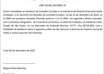 Edital – Reunião do Conselho Curador – Fundação Mercedes de Andrade Martins – 2025/a