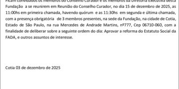 Edital – Reunião do Conselho Curador – Fundação Mercedes de Andrade Martins – 2025/a