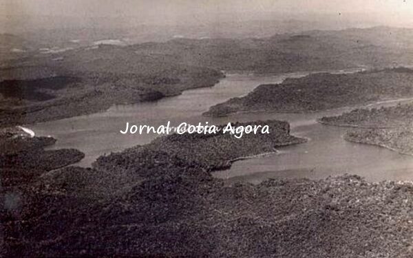 Cotia Retrô: Represa do Morro Grande e Estação Caucaia vistas do céu na década de 30