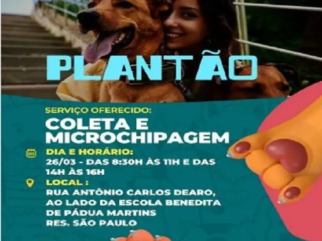 UVZ realiza plantão com coleta e microchipagem no Residencial São Paulo