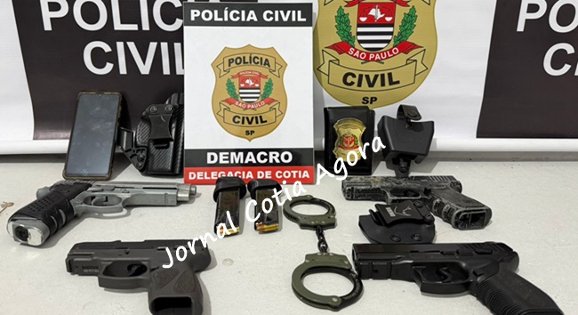 Falso policial é preso com armas e munições em Cotia