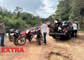Polícia Civil recupera motos furtadas de pátio oficial e prende três suspeitos em flagrante em Vilhena
